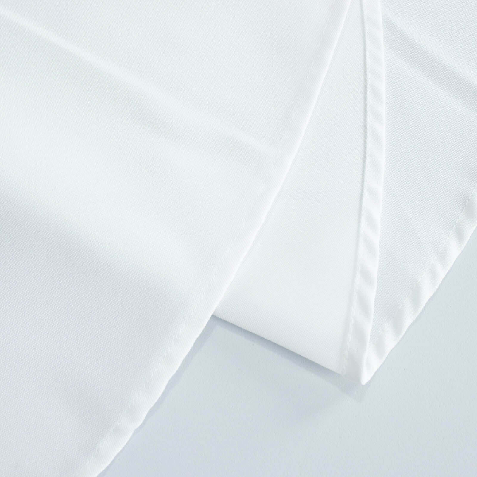 70"x70" White Premium Polyester Square Tablecloth - 220GSM